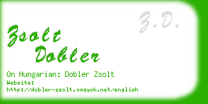 zsolt dobler business card